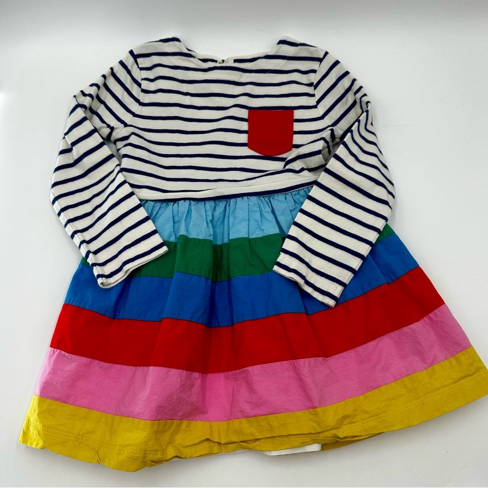 Mini Boden Rainbow Hopscotch Dress 2-3